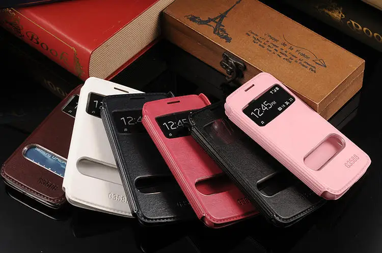 Core G3588 Luxury View Window Leather Case for Samsung Galaxy Flip Stand Cover Phone Back 3586 |