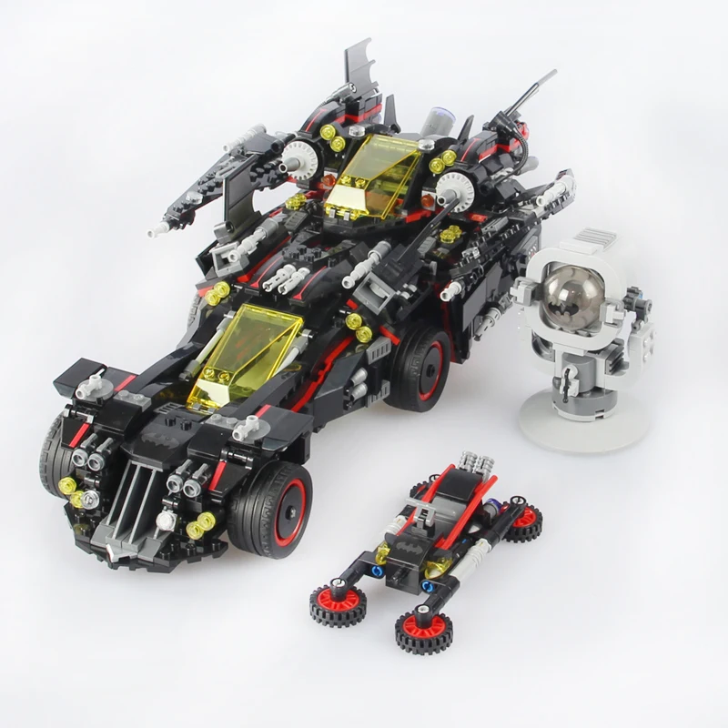

The Ultimate Batmobile Bat Motorcycle Fighter 1496Pcs Batman DC Movie Building Blocks Bricks Toys compatible with Legoings