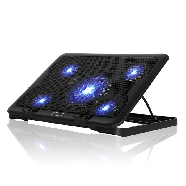 Notebook Cooler Stand Laptop Cooling Pad Ultra-quiet Good Heat Dissipation 5XLED 3