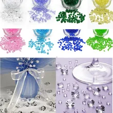 1000 pçs/lote 4.5mm acrílico cristais grânulos confetes festa de casamento mesa scatters decoração peça central fontes festa evento
