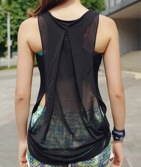 Quick Dry Mesh Women's Yoga Fitness Sleeveless Tank Top - Image 6