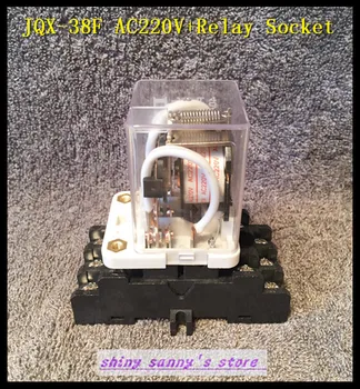

1 set JQX-38F AC 220V Coil 40A 11 Pin 3PDT Power Relay With Socket