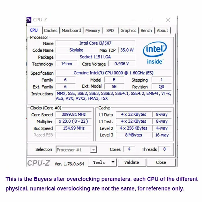 QHQG ES INTEL CORE I7 Процессор 6400 разгона I7 процессор I7-6700K I7 6700 6700K Q0 2,2 МГц 1151 8WAY HD530 DDR3L/DDR4