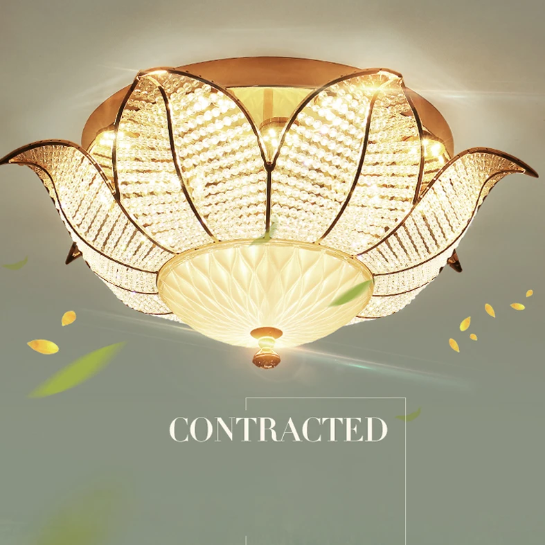 

LED Modern Ceiling Lamps American Sunflower Ceiling Lights Fixture Flower Romantic Round Lamp Home Lighting 3 Colors Dimmable