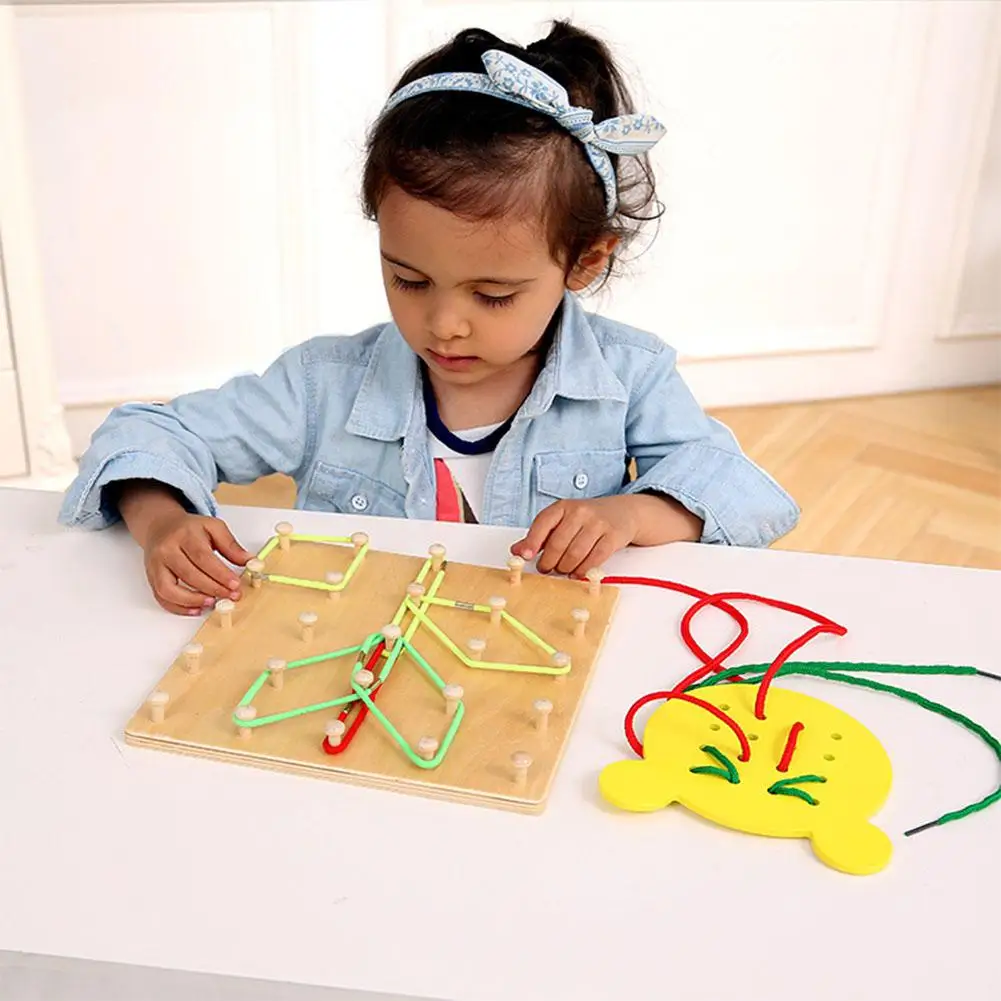 LeadingStar Baby Wooden Multi functional Threading Board Toy Various