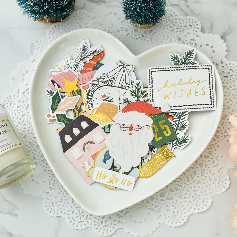 

KSCRAFT Holiday Wishes Paper Cardstock Die Cut Stickers for DIY Scrapbooking/photo album Decoration Card Making Crafts