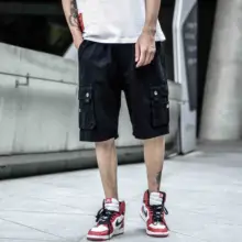 Шнурок карго-шорты камуфляжные Для мужчин летняя одежда в стиле «хип-хоп» уличной открытый Рубашки домашние несколько с карманами длиной до колен