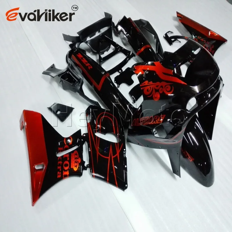 АБС пластик обтекатель для ZZR400 93 2007 ZZR 400 94 95 96 97 98 99 00 01 02 03 болты окрашенный красный
