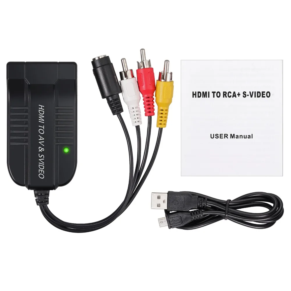 Proster 1080P HDMI в AV CVBS s видео конвертер адаптер композитный R L Аудио высокого