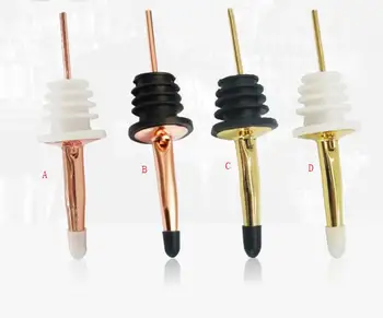 

Stainless steel Rose Gold wine Olive Oil Pourer Dispenser Spout Glass Bottle Pourer Red Wine bottle stopper plug SN1954