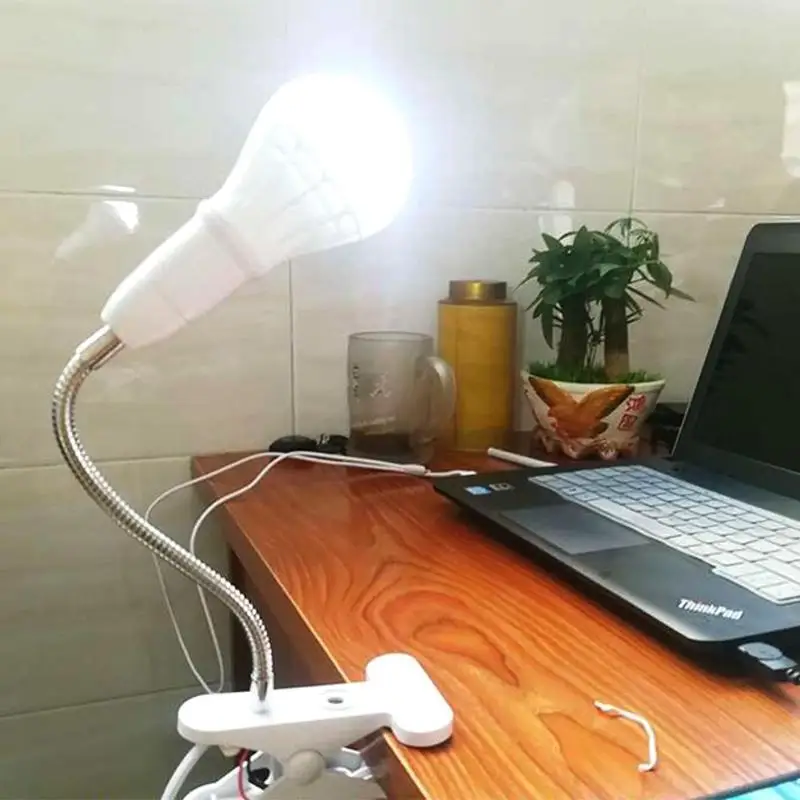 

26cm E27 Clamp Lamp Base Desk Lamps LED Light Bulb Socket Adapter Light Bulb Holder Converter with Switch Wire CN Plug