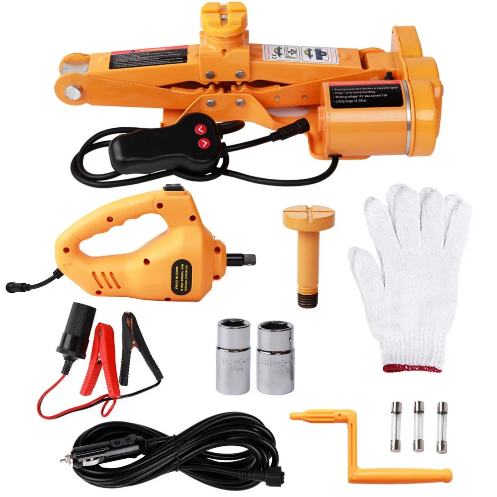  Car Electric Jack 12V 3 Ton Auto Electric Jack Lifting increase Three-in-one Tire Replacing Tool Au