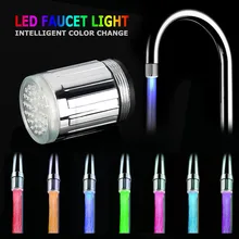 7 Colors Changing LED Faucet Emperature-controlled Glow Shower Nozzle Water Tap Filter Kitchen Bathroom Accessories Dropshipping