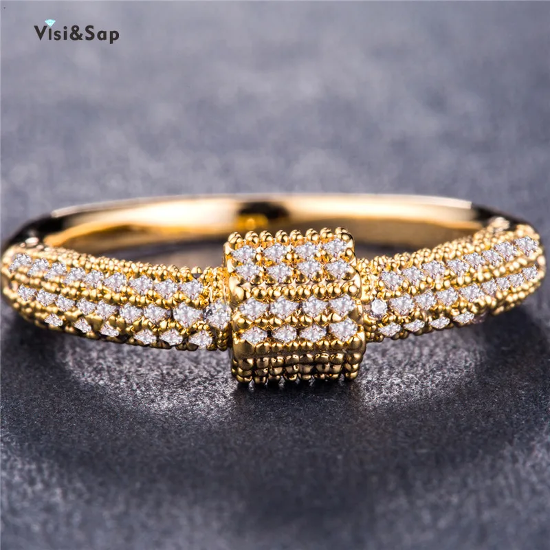 

Visisap Yellow Gold Color Gothic Icedout Rings for Women Wedding Anniversary Party Gifts Luxury Jewelry Dropshipping Bijoux B844