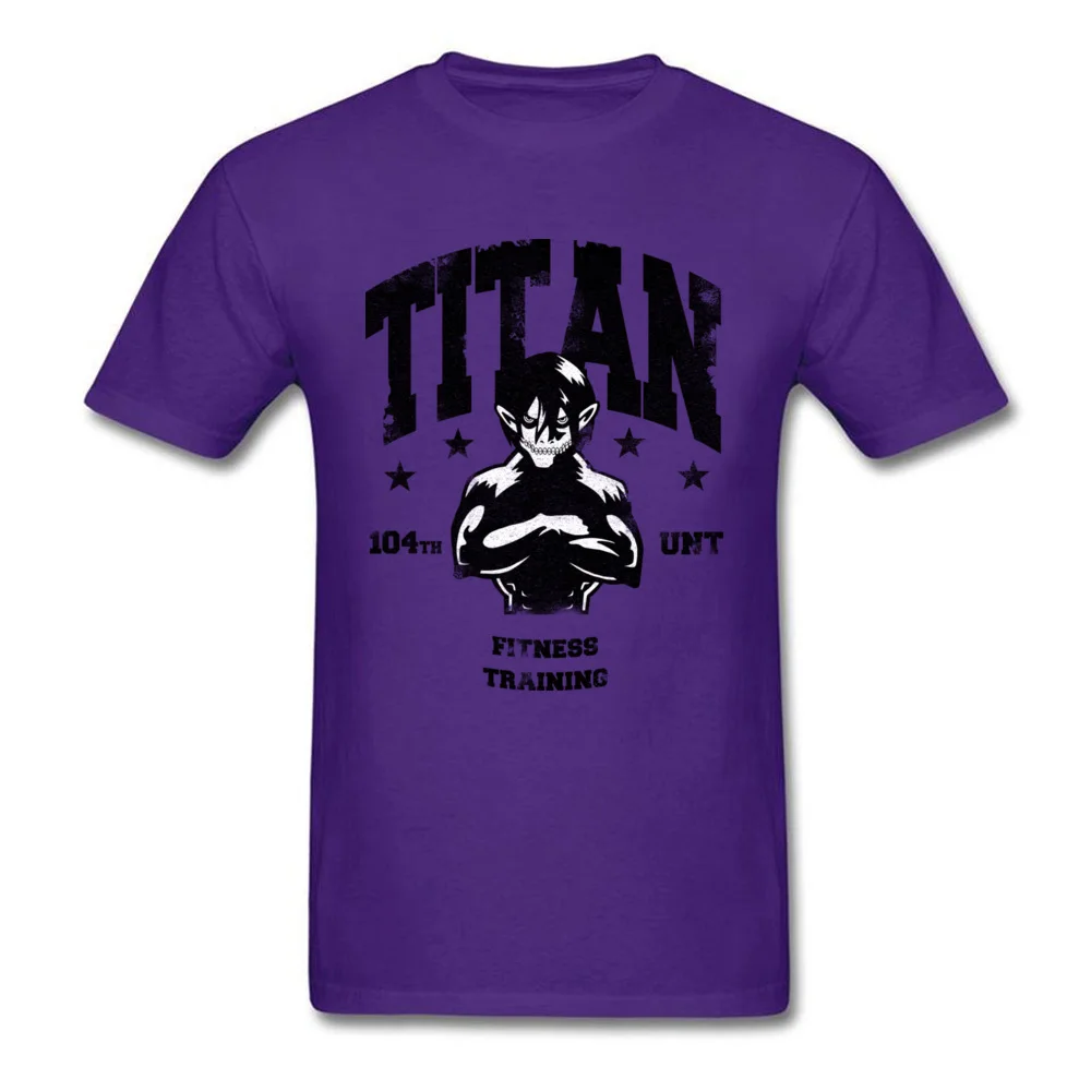 Titan Fitness Cotton Tops T Shirt for Men Normal T Shirt Crazy Funny O-Neck Sweatshirts Short Sleeve Free Shipping Titan Fitness purple