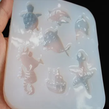 

New mirror marine animal turtle multi choice silicone gel mold