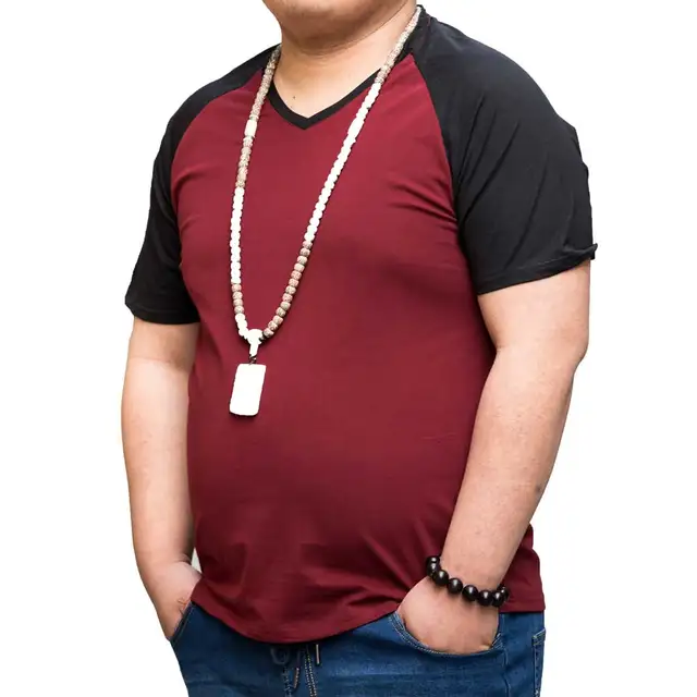 Men's Plus Size Cotton T Shirts Short Sleeve V Neck Large Big and Tall