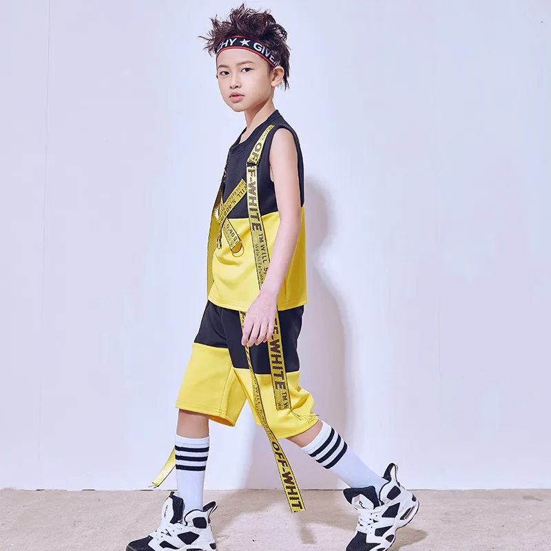 

Children's Modern Dance Costumes Girls Boy Hip Hop Dancing Suit Fashion Jazz Street Practice Dance Clothes Stage Performance