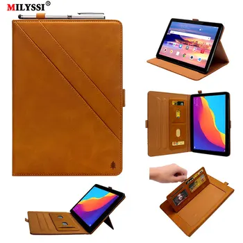 

Luxury PU Leather Magnetic Smart Stand Cover Case For Huawei MediaPad T5 10.1 inch With Card Slot Pen Set+Film+Pen