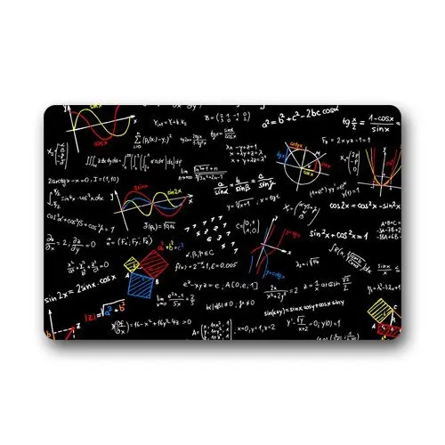 Promo Custom Machine Washable Door Mat Funny Math Indoor Outdoor