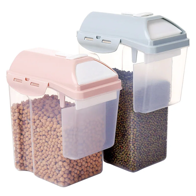

Creative Plastic Storage Box Kitchen Good Bean Organizer Storage box for Kitchen Sugar Container Kitchen Tool