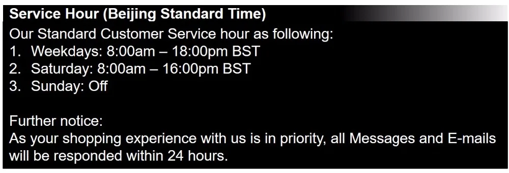 Service Hour