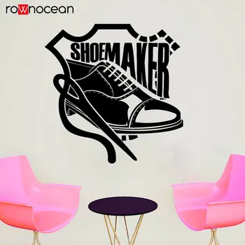 

Handmade Shoemaker Sewing Studio Leather Shoes Decals Vinyl Wall Stickers Tailor Removable Interior Decoration Murals 3R20