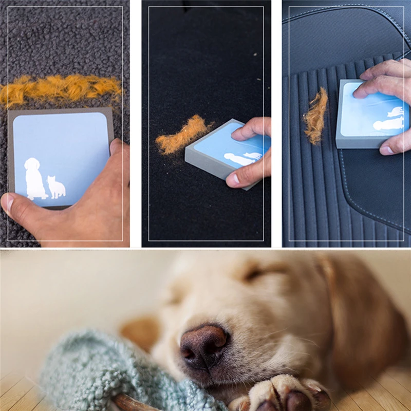 Household Clean Gadget Pet Dog Cat Hair Fur Cleaning Brush Foam Rubber