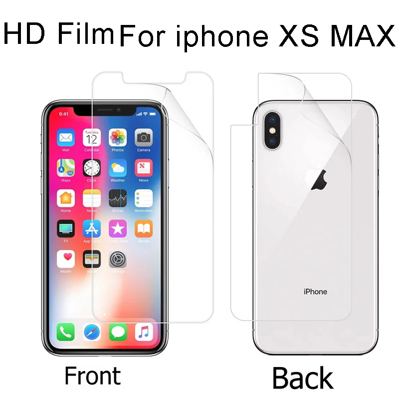 Глянцевая и матовая пленка для Apple Iphone XS max XR HD прозрачная глянцевая фронтальная