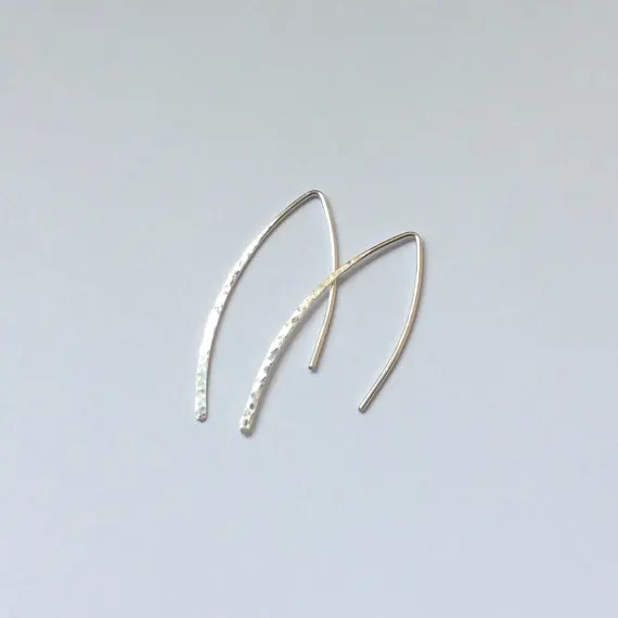 PINJEAS Асимметричные Реверсивные дуги серьги современный минималистский легкий тонкий Простой маркиза открытый обруч мать