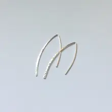 PINJEAS Асимметричные Реверсивные дуги серьги современный минималистский легкий тонкий Простой маркиза открытый обруч мать