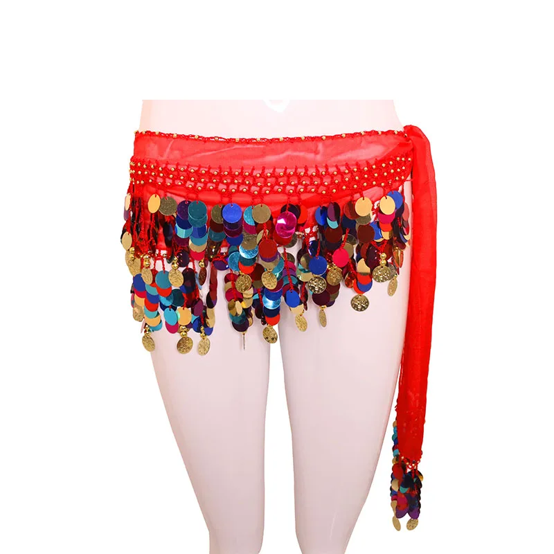 1 шт. пояс для танца живота с блестками и монетами|belly dance hip|hip scarfbelly hip scarf |