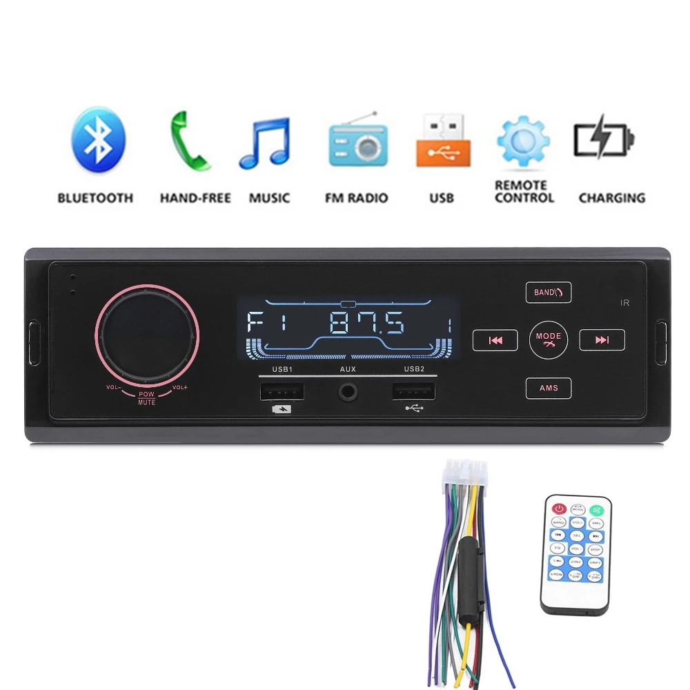 K504 1DIN стерео аудио автомобильный MP3 музыкальный плеер Bluetooth FM радио тюнер USB