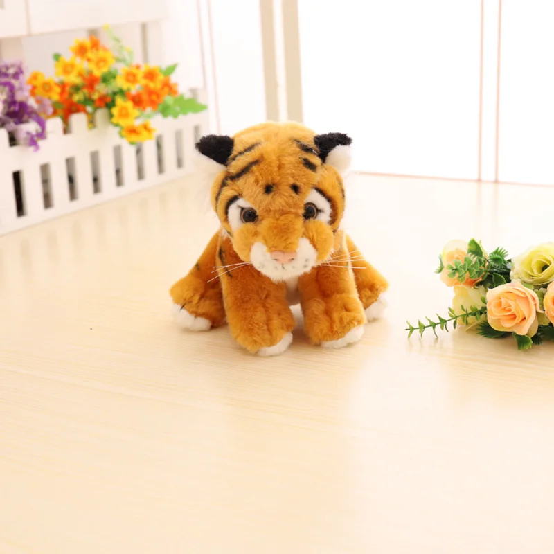 1 PC de simulación suave animales de Peluche de juguete de Peluche de tigre Animal de Peluche muñeca de algodón niños Brinquedo para el regalo de los niños Mdd40