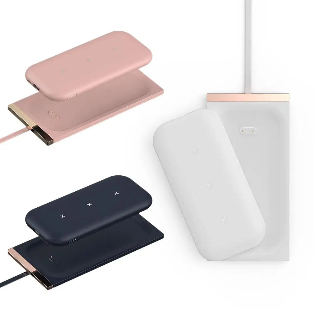 

New Portable Mini Super Thin Wireless Power Bank QI Protocol Wireless Charging 10000mAh Large Capacity Mobile Power Fast Charger