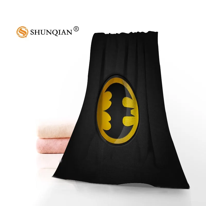 Пользовательские Бэтмен логотип Полотенца s ткань из микрофибры Популярные лица Полотенца/ванна Полотенца Размер 35 x75cm, 70x140 см печатать фотографии