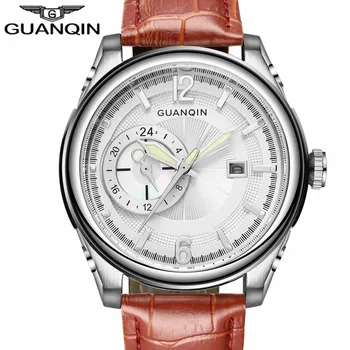

GuanQin New Fashion Mens Watch Big Dial Quartz Watches Luxury Top brand Sport Male Watch Calendar HD Luminous Waterproof relogio
