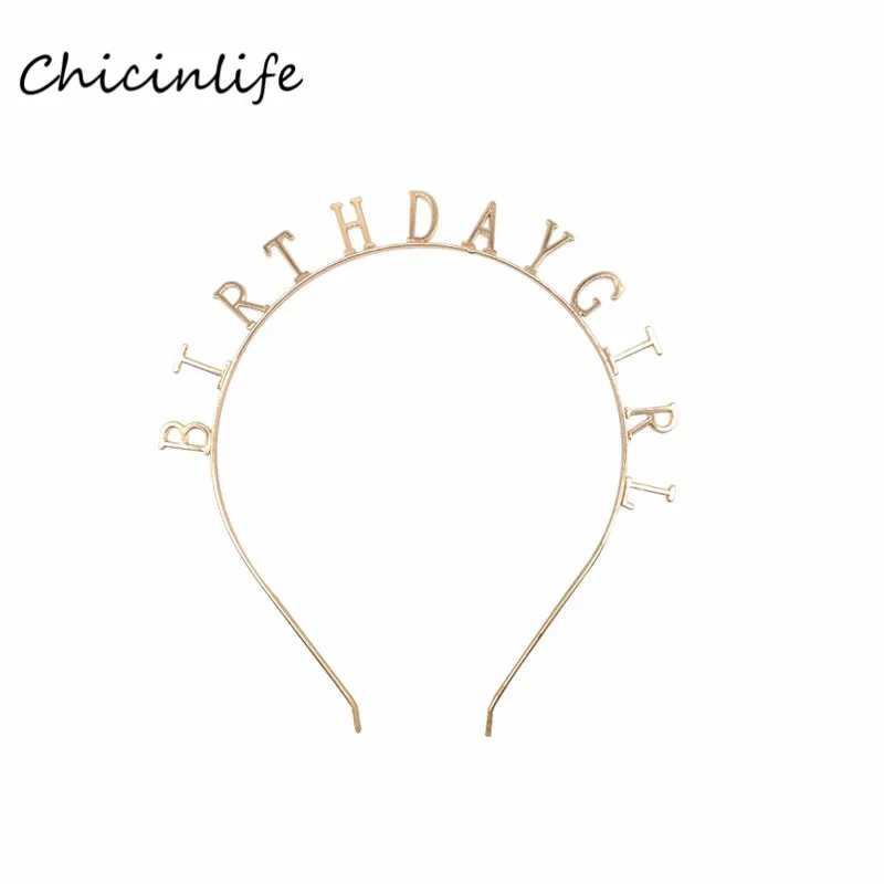 Chicinlife 1 шт. металлическая розовая Золотая повязка на голову для девочек день