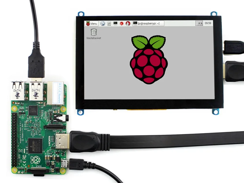 Waveshare 5 дюймов HDMI lcd(H) 800*480 емкостный сенсорный экран lcd ips для Raspberry Pi BB Black Banana Pi и т. д. компьютерный монитор