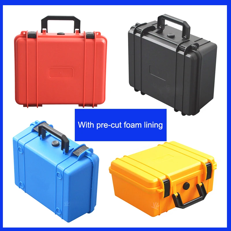 Tool case toolbox Electronic instrument case Small collection kit. Plastic hand-held camera case with pre-cut foam shipping free