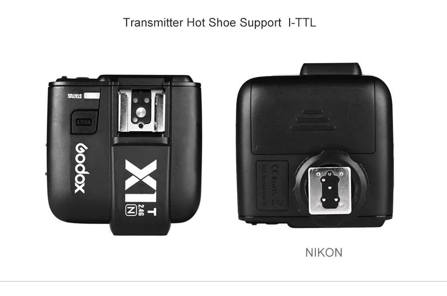 GODOX X1T-N ttl триггер стробоскопа 1/8000s HSS 32 Каналы 2,4G Беспроводной ЖК-дисплей трансмиттер триггер для вспышки для Nikon