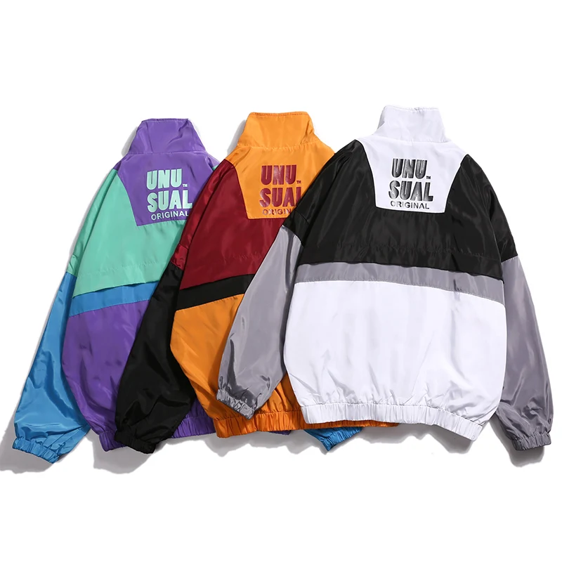 الخريف 2018 الورك هوب سترة واقية سترة المتضخم رجل المتناثرة اللون كتلة سترة معطف الرجعية خمر البريدي المسار سترة الشارع الشهير الخريف 2018 الورك هوب سترة واقية سترة المتضخم رجل المتناثرة اللون كتلة سترة معطف الرجعية خمر البريدي المسار سترة الشارع الشهير