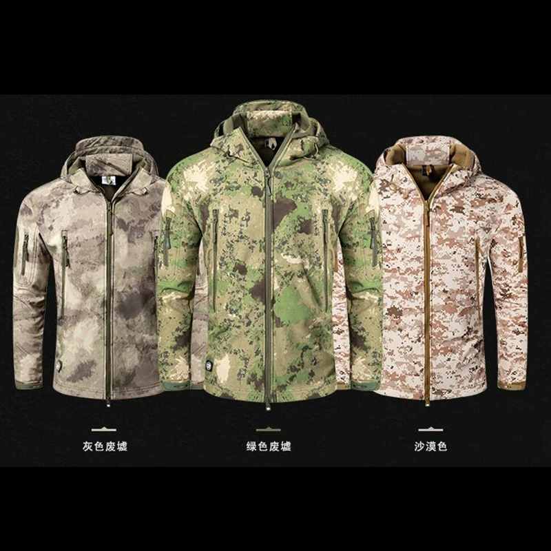 Мужская водонепроницаемая куртка охотничья одежда ветровка TAD SoftShell V4.0 тактическая куртка Военная камуфляжная охотничья куртка