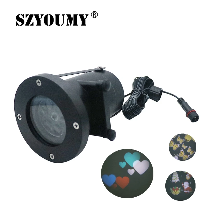 

SZYOUMY 12 Types Holiday Decoration Stage Light Christmas Party Laser Snowflake Projector Outdoor LED Disco Light Equipment