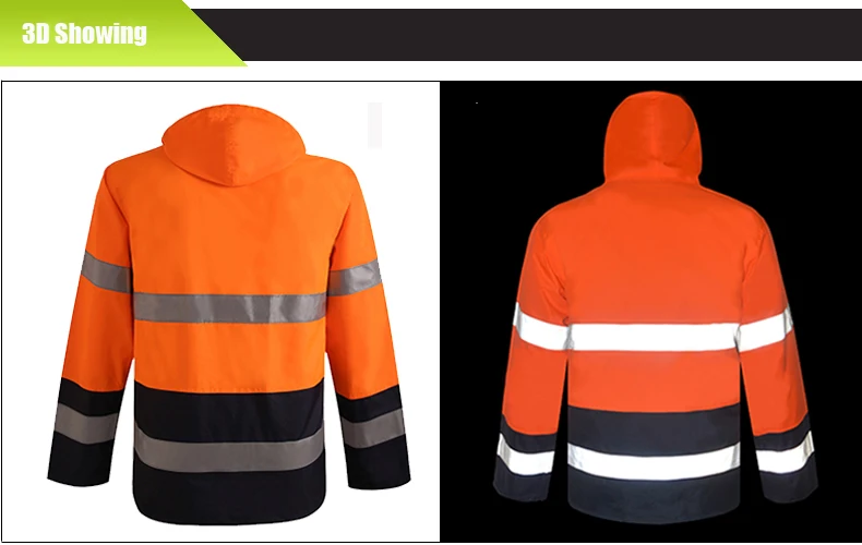 Мужская одежда, мужской светоотражающий плащ, комплект, пальто, штаны, оранжевая, для улицы, водонепроницаемая, рабочая одежда, светоотражающая куртка, брюки