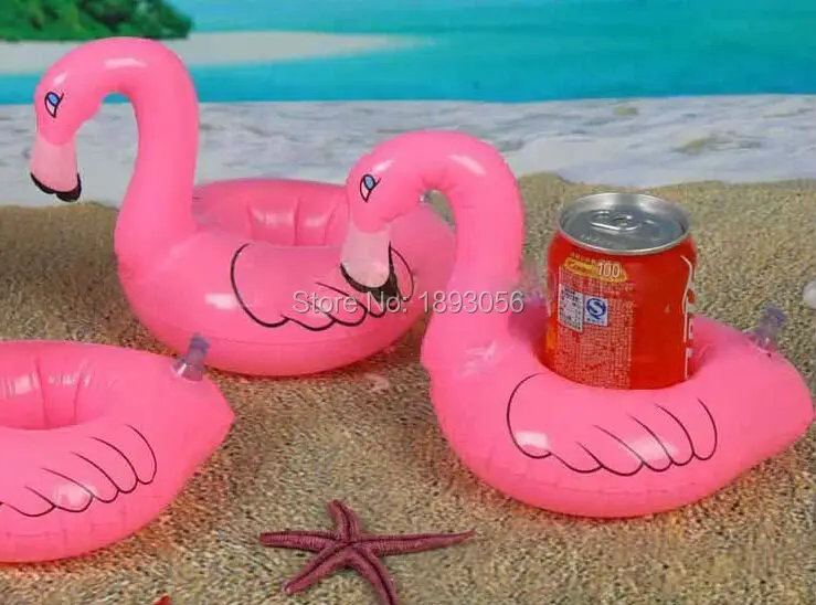 

10pcs Cute Flamingo Drinks Cups Holder PVC Inflatable Floating Swimming Pool Bath Beach Toy Gift Souvenir Event Party Supplies