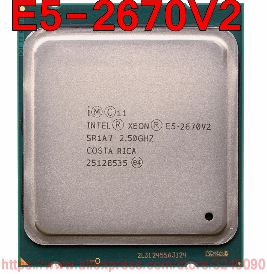 Intel ЦП Xeon E5-2670V2 SR1A7 2,50 ГГц 10-ядерный Натяжной канат длиной 25 м LGA2011 E5 2670V2 процессор E5-2670 V2 Быстрая Отправка товара