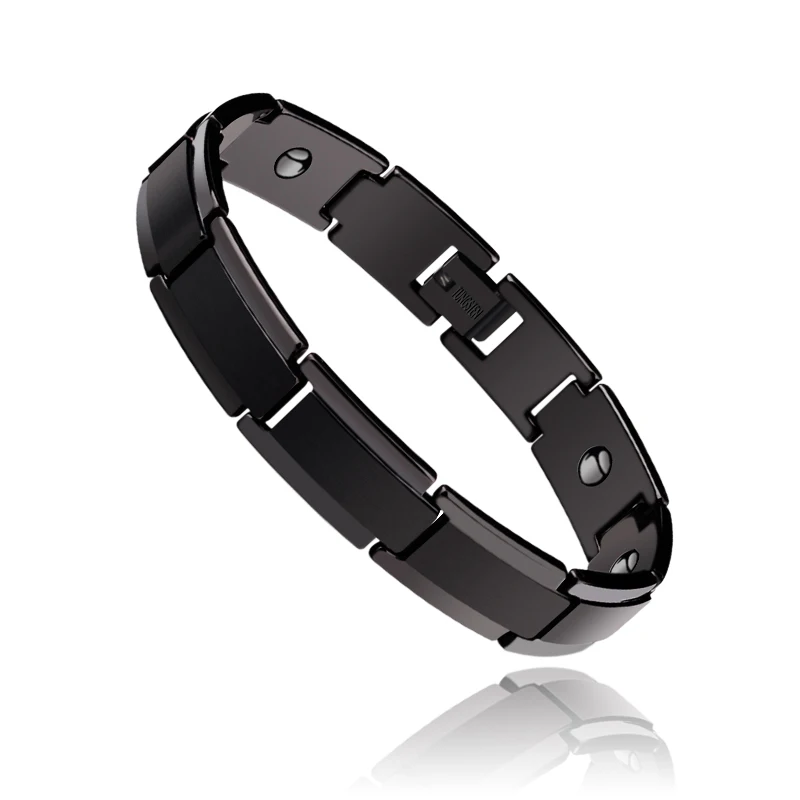 Aliexpress Trendy High Quality Black Plating Tungsten Aliexpress Trendy High Quality Black Plating Tungsten Bracelets For Man Jewelry With Energy Magnetic Stone Free Shipping And Gift Box From