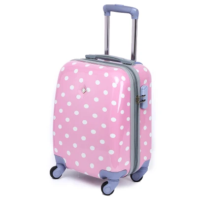 KAWEIDA 16 ''18'' 20 ''22'' 24 ''26'' ABS горошек увеличитель вращающийся багажник Malas чемодан maleta тележка valise koffer - Цвет: Розовый
