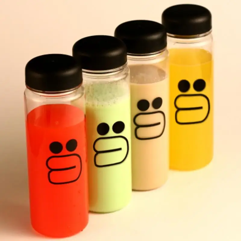 

Fashion cute cartoon 500mL Juice Water Bottle Portable Plastic Little Bear/chicken Pattern